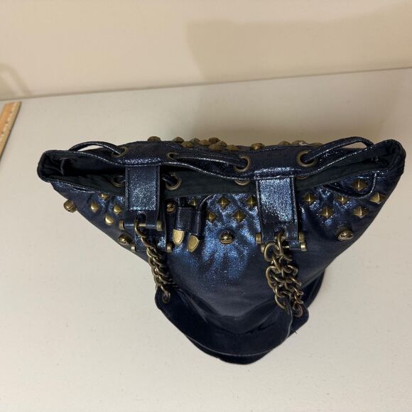 Disney Nightmare Christmas Shoulder Bag Women Blue Shimmer Hat Jack Skellington - Picture 3 of 10